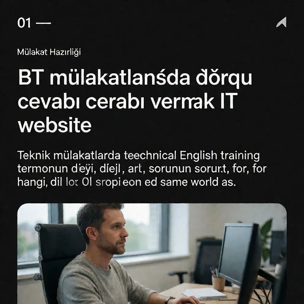 Teknik İngilizce çalışma ortamı